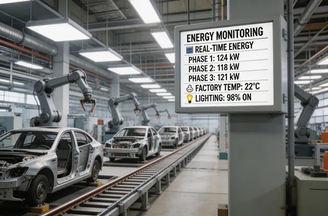 Industrial manufacturing energy monitoring
