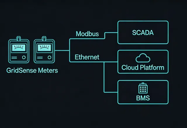 GridSense IIoT protocol integration diagram